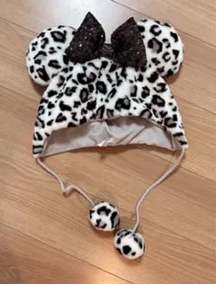 ミニーマウス ヒョウ柄ファンキャップ