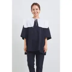 yori ドット襟トップス