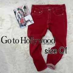 【美品】gotohollywood カラーデニム スキニー 赤 01 150のサムネイル