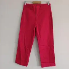美品【ユニクロU】ピンク ハイウエスト ストレートパンツ
