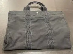 エルメス トートバッグ エールライン カデナ ダークグレー ダーク