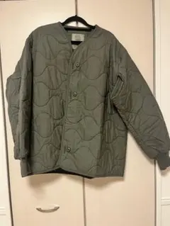 オリーブグリーン キルティング ミリタリージャケット
