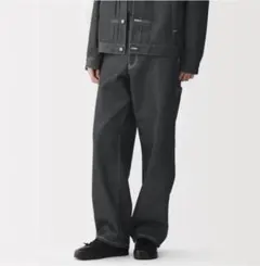 新品未使用タグ付き　再生ポリエステルデニムワークパンツ ダークネイビー　サイズSのサムネイル