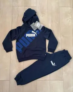 新品　プーマパーカー上下120cm トレーナー　スウェットパンツ　紺色