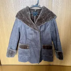 フェイクムートンコート アウター フード付 裏ボア