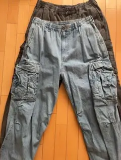 GU デニムスーパーワイドカーゴパンツ