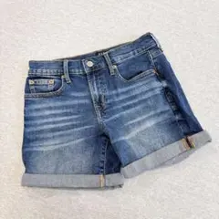 ギャップ　デニムショートパンツ　ネイビー　Sサイズ　ロールアップのサムネイル