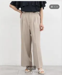 Honeys ハニーズ　ワイドストレートパンツ　スラックス　ベージュ