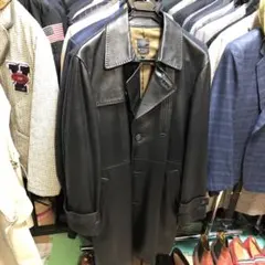 G-stage ブラックラムレザー トレンチコート L