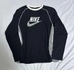 NIKE 長袖Tシャツ 黒/グレー　ラグラン　ロンt カットソー　トップス