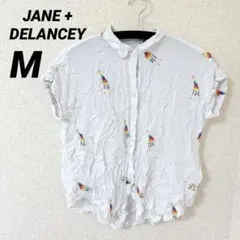 一点もの★ JANE + DELANCEY 【M】半袖シャツ ホワイト 夏服