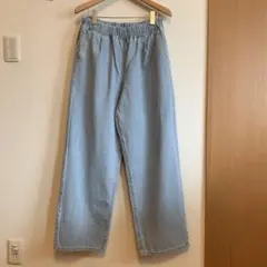SHEEN DaZyブリーチ ワイドストレートデニムパンツ