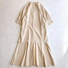 LAVEANGE ラビアンジェ ボリュームスリーブワンピース ベージュ