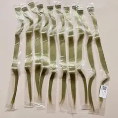 オリーブグリーン エクステンション 10本セット 約55cm