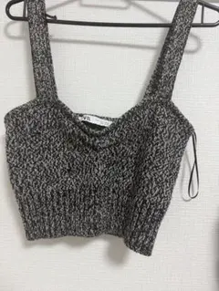 ZARA クロップドニットベスト