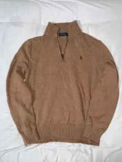 Polo Ralph Lauren ハーフジップ ニット ベージュ Sのサムネイル