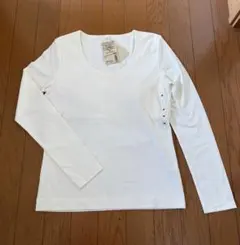 ★無印良品★UVカット　カップ入り長袖Tシャツ M オフホワイト