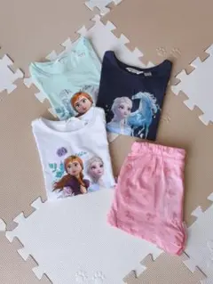 【H&M】アナとエルサ Tシャツ 4枚セット 120~130㎝