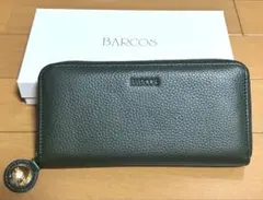 BARCOS　バルコス　ラウンドファスナー　長財布　グリーン