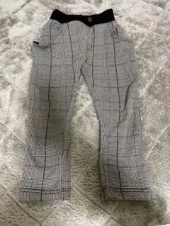 チェック柄長ズボン 110cm