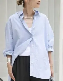 着用1回美品＊ハウント ストライプシャツ FREEサイズ - メルカリ