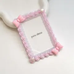 ホイップデコ 硬質ケース トレカケース B8 推し活 ピンク リボン