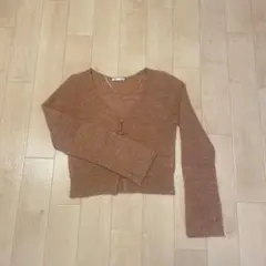 GU ベージュ Vネック 長袖 ニット S