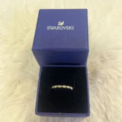 Swarovski ゴールド ストーン付きリング　50