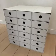 無印　小物収納ボックス6段　ホワイトグレー　３個セット