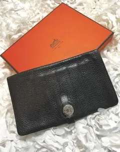 HERMES ドゴンGM ブラック カード収納豊富