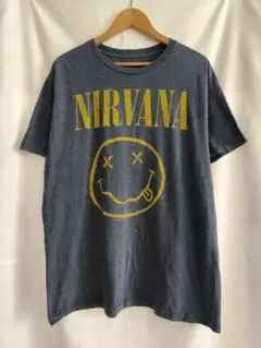 NIRVANA ニルヴァーナ バンドTシャツ スマイリーロゴ ネイビー M相当のサムネイル