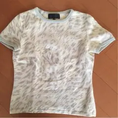 UNTITLEDアンタイトル半袖ニットトップス  アニマル38 美品