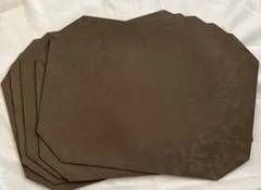 ランチョンマット5枚セット　茶系のサムネイル