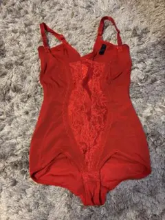 サミットインターナショナル リリーブーケ ボディスーツ 補正下着　80ロング　赤