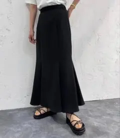 apres jour mignon スリット入りマーメイドスカート 黒 XLのサムネイル
