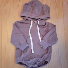 くま耳　ロンパース　80