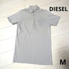 Diesel エキストラディーゼル 刺繍ロゴ グレー ポロシャツ Mサイズのサムネイル