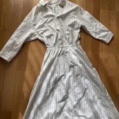 earth music & ecology ワンピース　Fサイズ　白　ストライプ