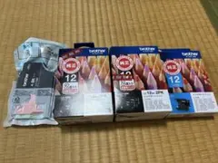 ブラザープリンター　純正インクLC12 黒5個シアン１個　と互換インクセットのサムネイル