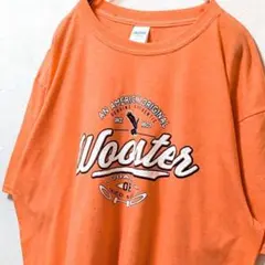 ギルダン ウースター ロゴ Tシャツ オレンジ 橙色 XL 古着