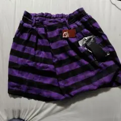 紫と黒の チェックミニスカート