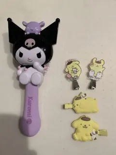 サンリオ クロミ ポムポムプリン ヘアクリップ ヘアブラシ 5点セット