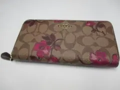 送料無料　美品　COACH コーチ　花柄　長財布