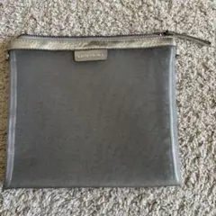 プラダ PRADA ミラー付き サテン地 シルバー ポーチ - メルカリ