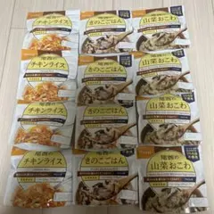 尾西の山菜おこわ４食 尾西のきのこごはん４食 尾西のチキンライス４食のサムネイル