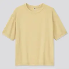 UNIQLO クルーネックTシャツ イエロー シアー Mサイズのサムネイル