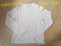 美品！mikihausu (ミキハウス)　花柄 ロンT 130㌢