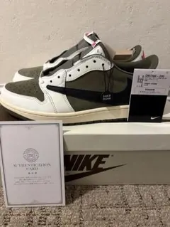 トラヴィススコット エアジョーダン1LOW リバースオリーブ27cm