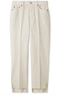 ミラオーウェン 裾段差脇スリットデニムパンツ　0 アイボリー