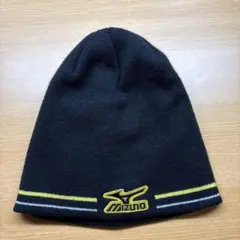 【GWセール】Mizuno ミズノ　ブラック ニット帽のサムネイル